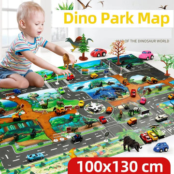 100x130 Kids Playmat Farm Road Portable Map Baby Educational Rugs