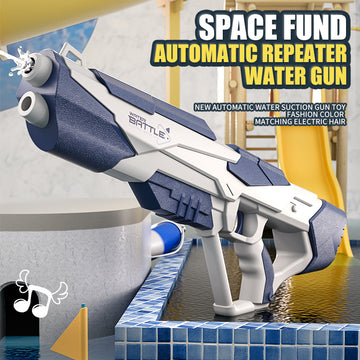 Electric Space Water Gun - High Capacity Automatic Squirt Toy for Summer Fun