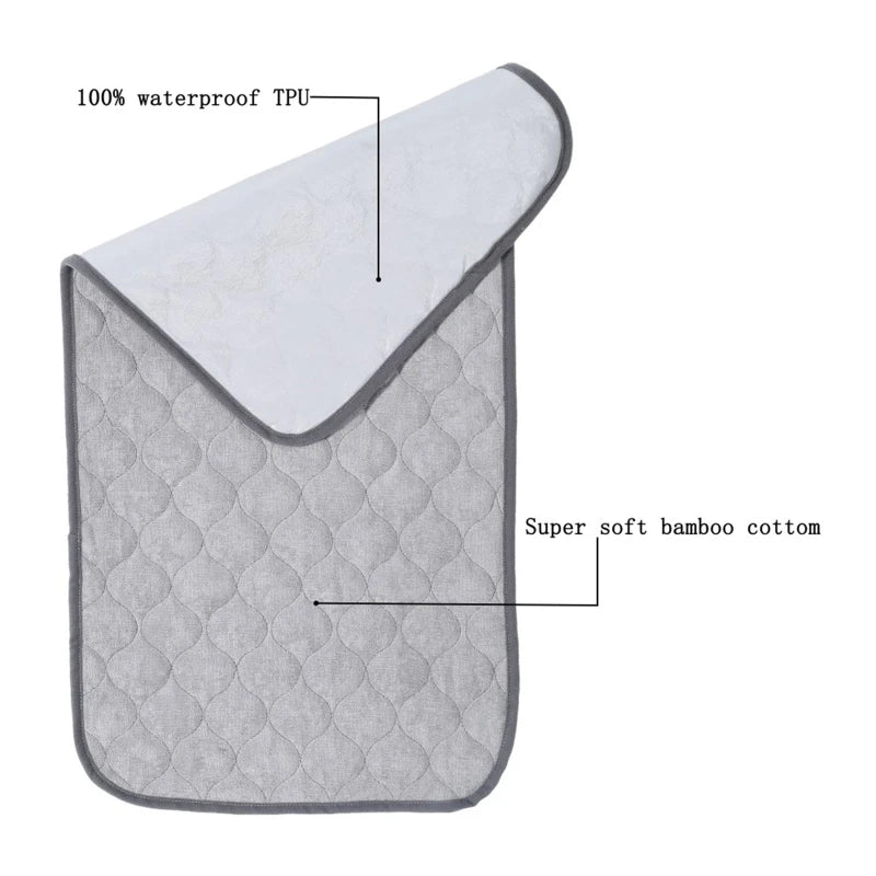Baby Diaper Mat Waterproof Reusable Bamboo Liner Changing Pat Mattress