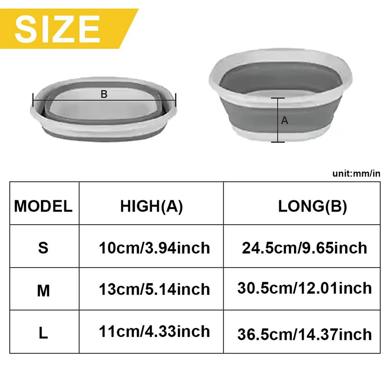 Baby Bath Tub Foldable Kids Bathing Tubs Newborn Body Cleaning Bucket